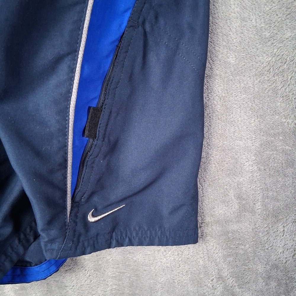 Nike Volley Swim Shorts Men Size Large X 8.5 Blue Drawstring Pockets Mesh Lined - Picture 2 of 7